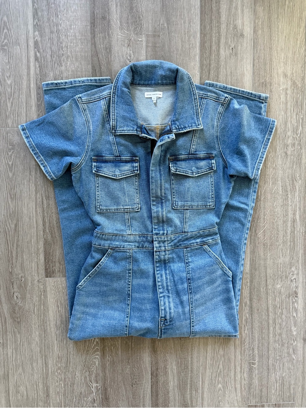 NWOT good american Fit For Success Jumpsuit in Blue